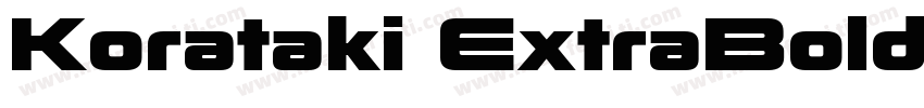 Korataki ExtraBold I字体转换